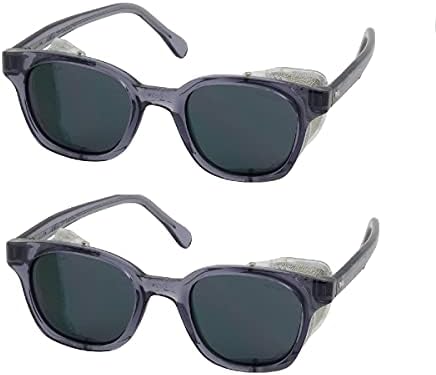 Bouton Tradicionalne naočale sigurnosne naočale sa bočnim štitnicima, siva anti magla protiv ogrebotine, okvir dima