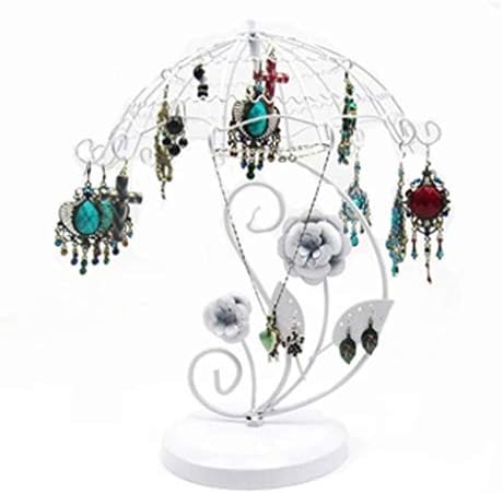 Yfqhdd kreativna stalak za nakit, kutija za nakit, naušnice o ogrlicama, rotirajuća vješalica, naušnice, naušnice, polica za pohranu