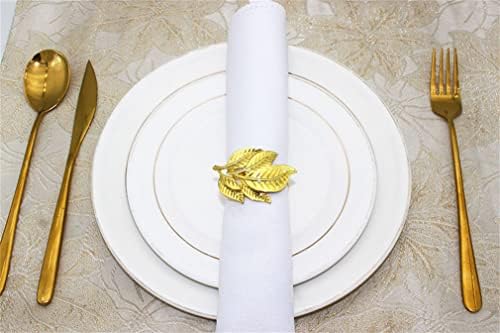 List salveti hotel zapadni restoran zlatni list ubrus prsten metal list list ubrus ring biljka serija držač salvete salvet zlatni salvet