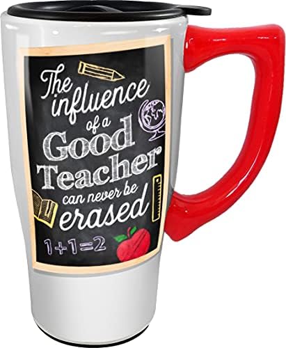 Spoontiques - učiteljska kugla za keramike - šalica kave za kavu, čaj, topla čokolada i blagdanski pokloni, 18 oz