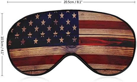Drvena tekstura zastava USA maska ​​za spavanje meka maska ​​za oči Efektivno zasjenjenje s zasjenjenjem s elastičnim podesivim remenom