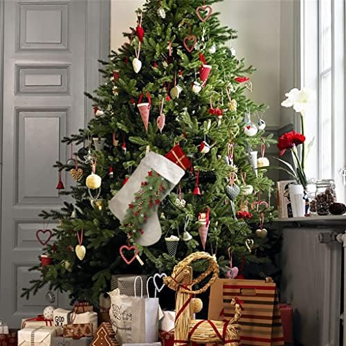 Wxbdd božićno drvce boro igle slatkiš božićne čarape božićne ukrase za kućne drveće viseće ukrase poklon vrećice