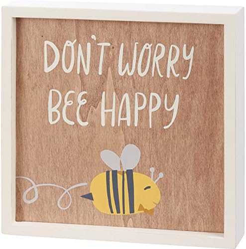 Primitivi od Kathy Ne brinite Bee Happy Home Decor Sign Set