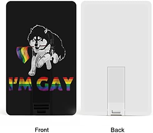 Ja sam gay ponos lgbt flag siberian husky usb flash pogon Personalizirani pogon kreditne kartice memorijski stick usb ključni pokloni