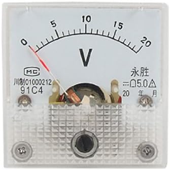 Iivverr mini mjerenje dc 0-20V analogni voltni naponski mjerač brojila pokazivač Voltmeter (Mini Medición DC 0-20V Voltaje Analógico