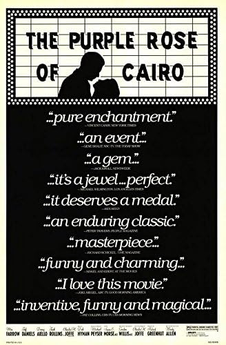 Purple Rose of Cairo - 27 x41 originalni filmski plakat One list 1985 kotrljao Woody Allen