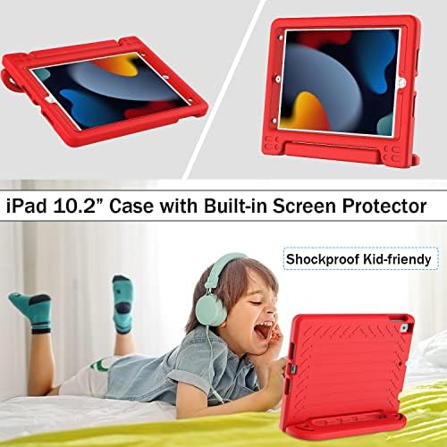 LTROP iPad 9./8./7. generacija slučaja, slučaj iPad 10.2, dječji ipad futrola 10,2 inča, s ugrađenim zaštitnikom zaslona, ​​šok-otpornim