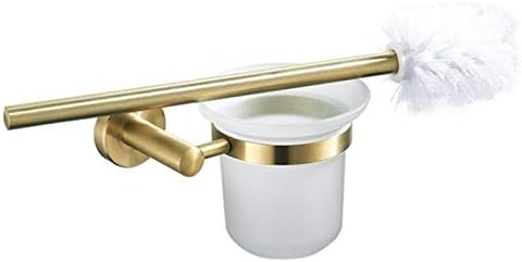 Guojm WCOL Zdjela za toaletna četkica držač četkica od nehrđajućeg čelika Zlatni zidni zidni polica za kupanje kupaonice Wc četka kupaonica