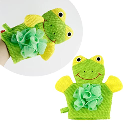 4PCS dječje kupaonice rukavice rukavice - dječja slatka rukavica za kupanje, plavi medvjed, ružičasti zec, žuta patka i zelena žaba