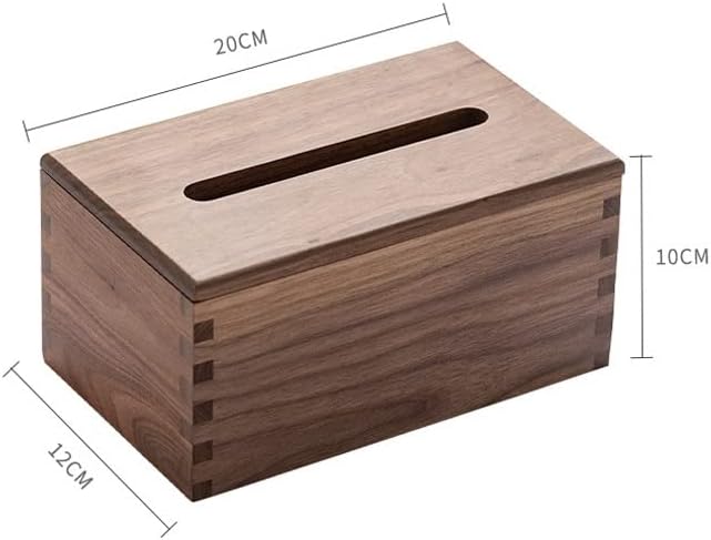 Ylyajy crni orah papirnati kutija Hotel Obiteljska kutija Tkiva od čvrstog drveta Dnevna soba drvena multifunkcionalna kutija za odlaganje