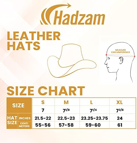 Hadzam za tuširanje kože kaubojski šešir | Zapadni šešir za kišu | Izdržljive kožne kape za muškarce | Outback šešir