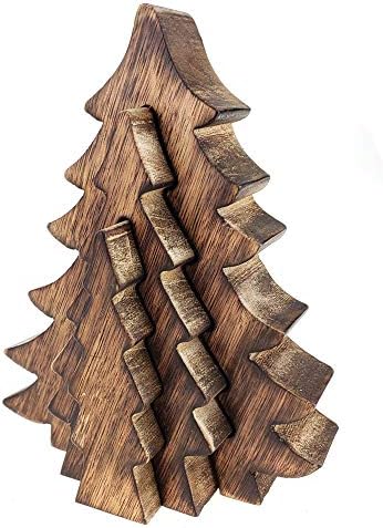 Homeford Drvena zagonetka za božićno drvce, smeđa, 7-3/4 inča