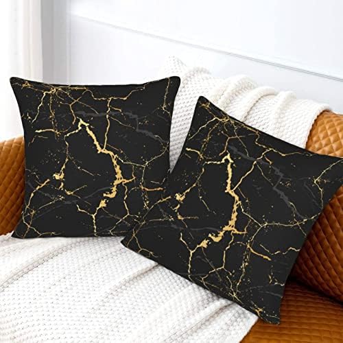 Perinsto crni mramorni tekstura za bacanje jastuka za jastuke set od 2 mramorne teksture ukrasne jastuke za jastuke meke jastuke za
