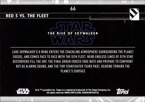 2020. Topps Star Wars Uspon Skywalker Series 2 Blue 66 Red 5 Vs. Trgovačka kartica flote