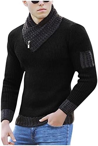 Ymosrh muški džemper pletenje pulover kapuljača vrh tankih gumba džemper Preveliki džemperi za muškarce zima