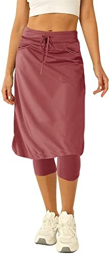 Žene teniske suknje dužine koljena 20 s ugrađenim suknjama za noge za noge suknje s džepovima