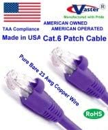 Super E kabel - napravljen u SAD -u - Purple - 4 ft - UTP Cat.6 Ethernet Patch kabel - UL CMR 23AWG - SKU - US -A -81975