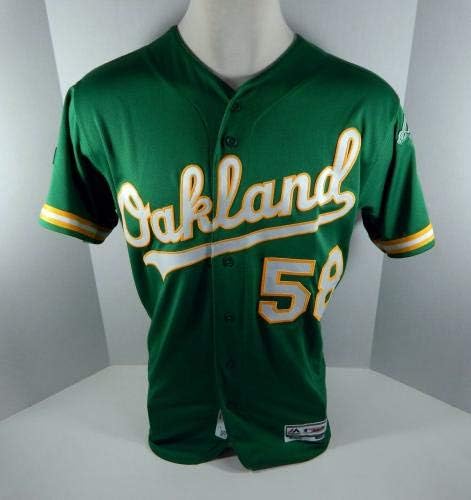 2019 Oakland Athletics Paul Blackburn 58 Igra izdana Kelly Green Jersey 150 P 8 - Igra korištena MLB dresova