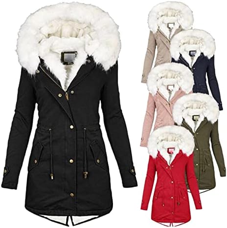 Masbird Ženski zimski kaputi, ženski kaputi Topla kapuljača Oumata odjeća gusta podstavljena jakna labava kaputa s kapuljačom s kapuljačom