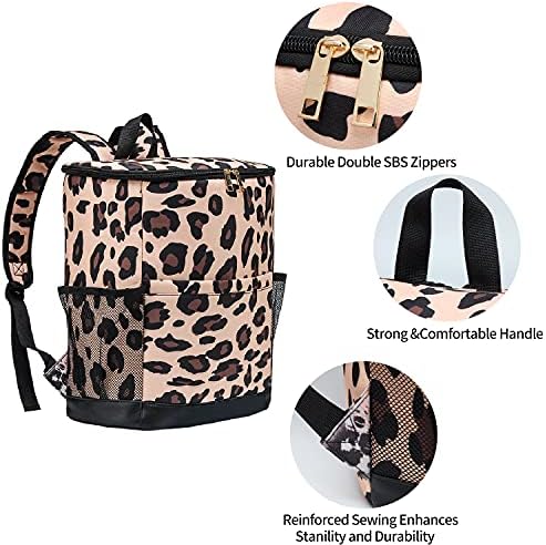 Hladniji ruksak Žene leopard za propuštanje ruksaka Cooler Cooler vrećice Lagani meki ručak ruksak s hladnijim odjeljkom, hladnjak