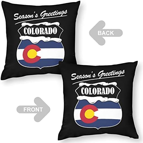 Sezoni pozdravi Colorado State zastave Ploča jastuka jastuka s zip kvadratnim jastucima Jastuci zaštitnik za spavaće sofe dnevni boravak