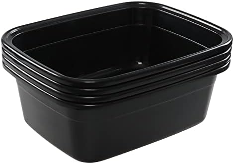 Kekow 16 Quart plastični bazen za pranje/posuda za jelo, pakiranje od 4, crno