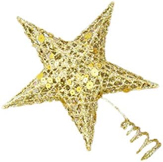 Aboofan kovano željezo božićno drvce zvijezda Topper blistavi ukras zvijezde zvijezde