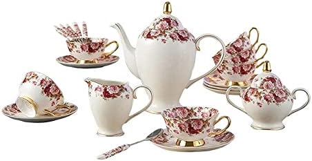 Uredski čajnik pastoralna cvjetna kost Kina set za kavu porculan čaj set keramički lonac vrhnja šećerna zdjela čajnika čajnik set čajnika