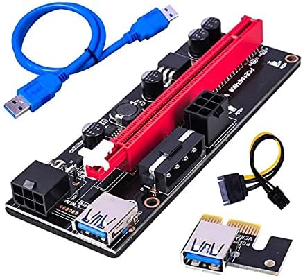 Konektori 2021 USB 3.0 PCI -E RISER VER 009S EXPLESS 1X 4X 8X 16X Extender Riser Adapter Card SATA 15PIN do 6 PIN kabela za napajanje