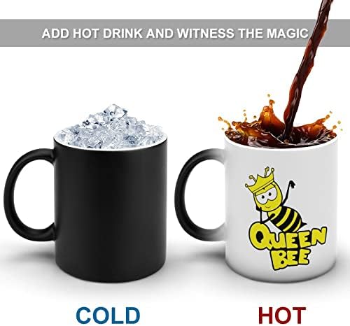 Kraljica pčela Personalizirana magična šalica u boji Promjena topline Promjena šalice topline osjetljive prilagođene šalice za kavu