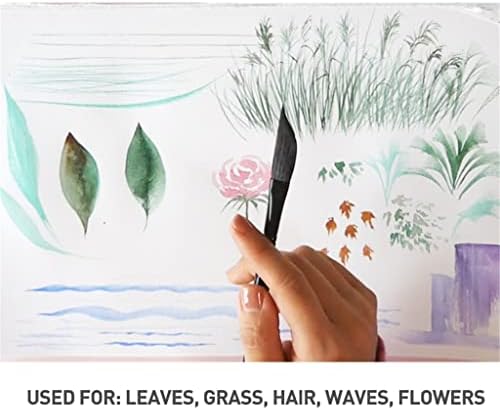 SDGH vjeverica za kosu akvarel četkice bodež tipa umjetničke četke za lišće, travu, kosu, valove, crtež lovaca