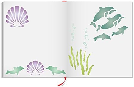 Šablona Dupin - šablone za morske razglednice s morskom ribom za bojanje razglednica