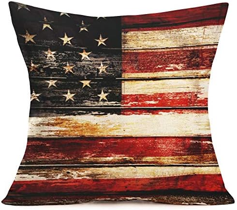Qinqingo set od 4 vintage američke zastave za bacanje jastuka pokrivača 4. srpnja Dan neovisnosti SAD patriotski jastuk kućište 18x18