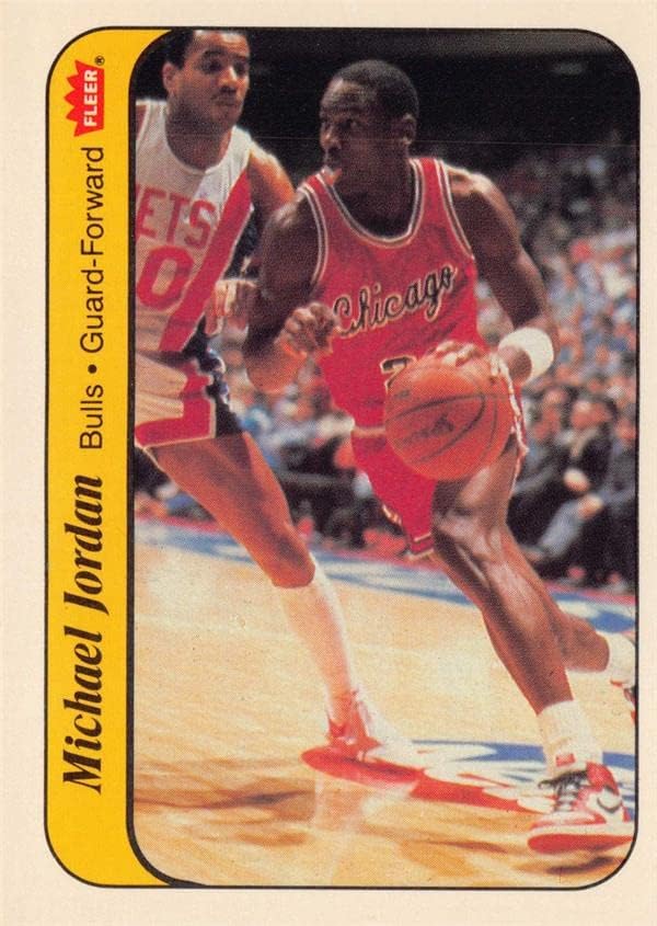 Skladište autografa 724114 Michael Jordan naljepnica Rookie Chicago Bulls RC 1986 Fleer br.8 košarkaška karta