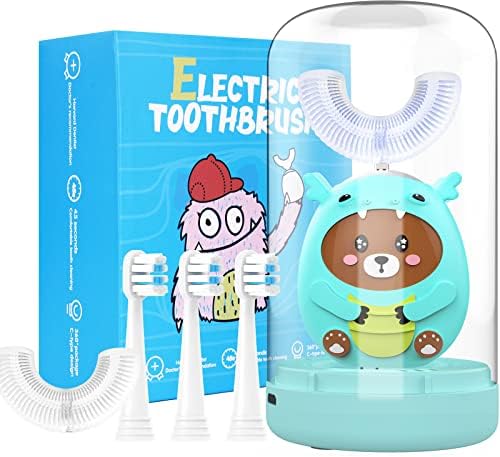 MeqtPomy U oblikovana četkica za zube Kids Electric ， 360 Ultrazvučna automatska četkica za zube za malu djecu za 2-6 dječaka i djevojčica