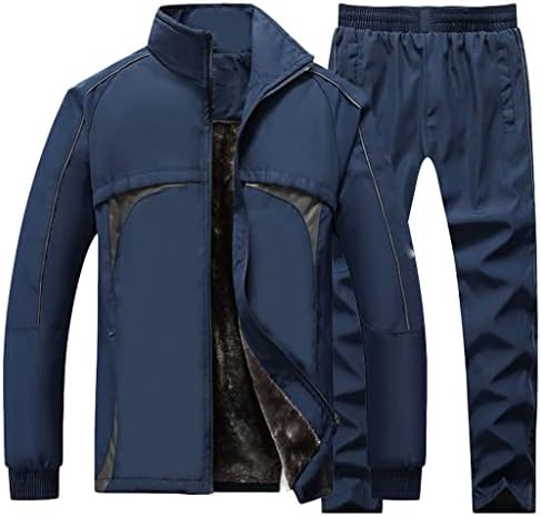 Wpyyi zimska sportska odjeća muškarci tracksuit debela topla zima dvodijelna odjeća set obloge