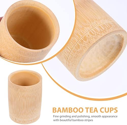 12pcs Držači u pastoralnom stilu modna kaki šalica držač od bambusa drvene šalice za sushi vinski napitak kampiranje mlijeko sake degustacija
