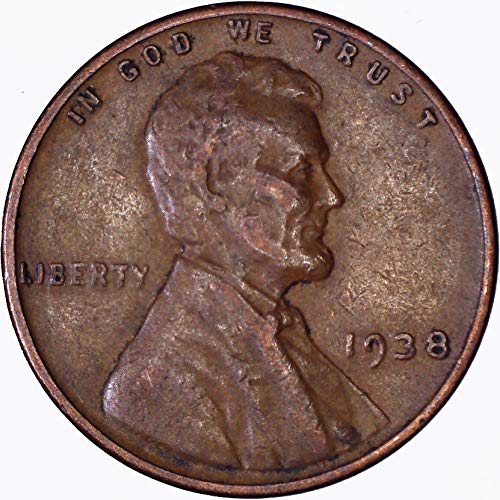 1938. Lincoln Wheat Cent 1c vrlo fino