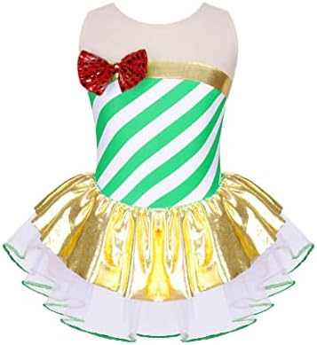 Haitryli Kids Girls Shiny Sequins prugasta lik haljina za klizanje tema zabava balet ples kostim leotard kostim