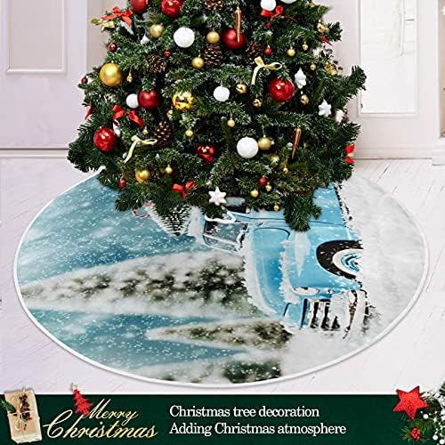 Oarencol božićno drvce suknje 36 inčni plavi kamion snježna snježna pahuljica xmas ukrasi za odmor za zabavu