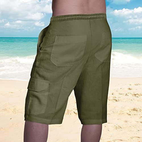 Ozmmyan teretni kratke hlače za muškarce Ljetna modna elastična čvrsta boja labavo casual pet dužine hlače na plaži