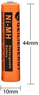 Geilienergy AAA punjive baterije 1.2V 750Mah također kompatibilno s baterijom telefona HHR-55AABU, 750Mah HHR-75AAA/B i 400Mah BK40AAABU,