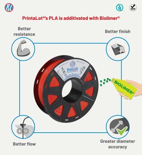 Printalot PLA 3D filament pisača, dimenzijska točnost +/- 0,03 mm, 1 kg kalem, 1,75 mm kriptonit