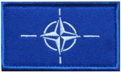 NATO zastave taktička ručka vezene zakrpe značke morala taktika vojni vez zakrpa kuka i petlja na leđima