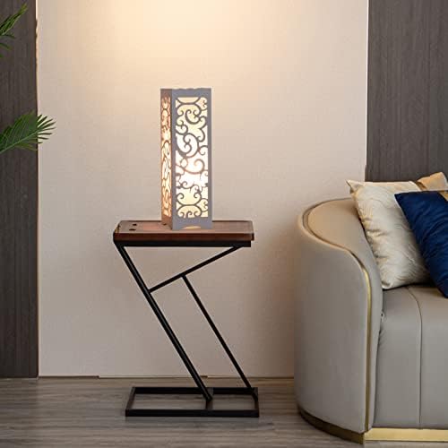 Dailyart mala stolna svjetiljka za spavaću sobu, noćne žarulje za noćni ormarić, bijela stolna svjetiljka s izrezom u obliku vinove