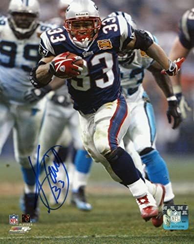 Kevin Faulk New England Patriots potpisao Super Bowl XXXVIII 8x10 Patriots Alumni - Autografirani NFL fotografije