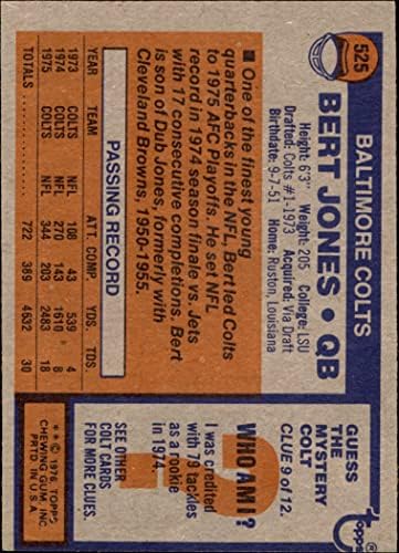 1976. Topps 525 BERT JONES BALTIMORE COLTS EX/MT COLTS LSU