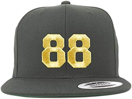 Modna trgovina broj 88 bejzbolska kapa s ravnim vizirom ukrašena zlatnim koncem