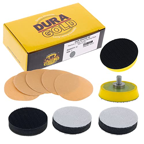 Dura -Gold 2 Diskovi za brušenje - 320 grit, kuka i petlja Da podupiruće ploče i jastučići za meku gustoću