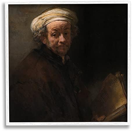 Stupell Industries samoportret kao apostol Paul Classic Rembrandt slikar uokvirenu zidnu umjetnost, dizajn One1000paintings